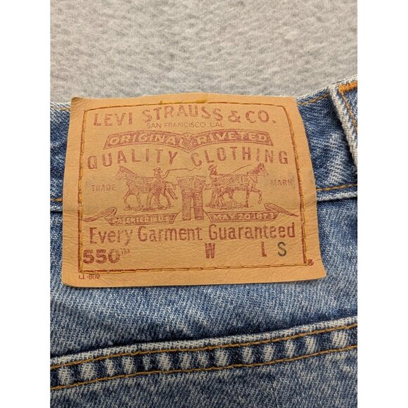 Vintage Levi's 550 Jeans Womens 10 Short Blue Relaxed Fit Tapered Leg Denim Y2K - Picture 11 of 15